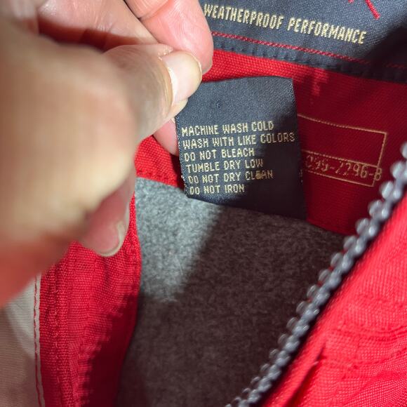 VTG Y2K Abercrombie & Fitch Red Gray Performance Waterproof Full Zip Winter L - Picture 14 of 14